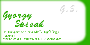 gyorgy spisak business card